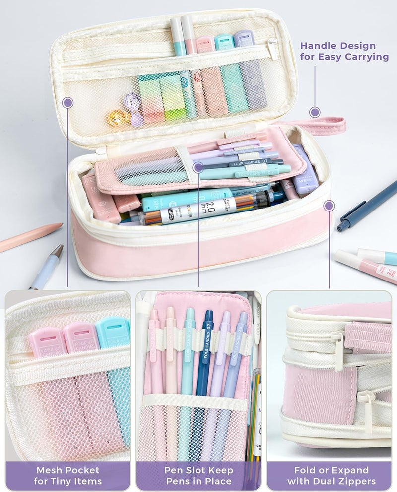 Four Candies 36PCS Aesthetic School Supplies, Mechanical Pencils 0.5mm, 0.7mm, 0.9mm & 2.0mm with 624PCS Lead Refills, Cute Mechanical Pencils for Writing, Drawing & Drafting (Pink) - Image 4